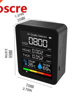 TVOC CO2 Meter Digital Temperature Humidity Sensor Tester Ai
