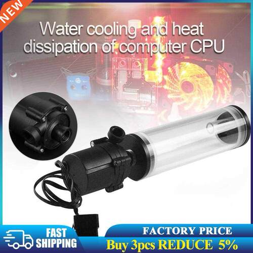 G1/4 Thread XHC8 + 160mm Cylinder Water Tank Water Pump For