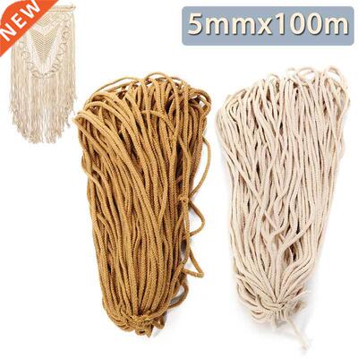 5mmx90m Braded Cotton Rope Twsted Strng Handmade  Craf
