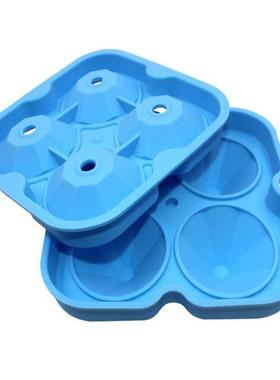 Diamond Ice Cube Tray Reusable Ice Cubes Maker Silicone Ice