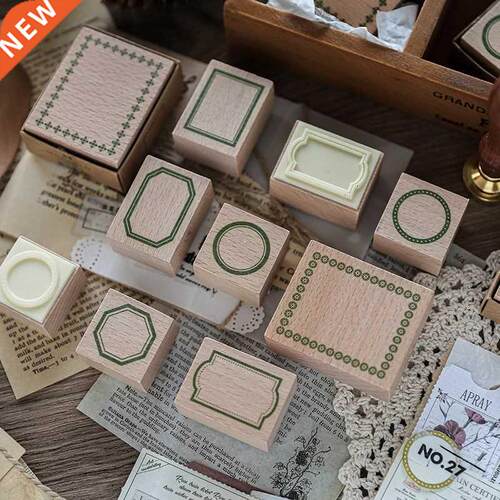 Yoofun 8 Designs INS style Vintage frame series stamp DIY w