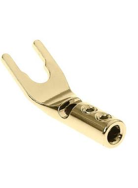 4PCS U/Y Shaped Rhodium/Copper Plated Banana Plugs Spade For