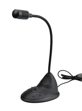 Speech Microphone .5mm Plug Gooseneck Mic Flexible Stand Mi