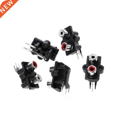 5 Pcs PCB Mount 2 Position Stereo Audio Video Jack RCA Femal