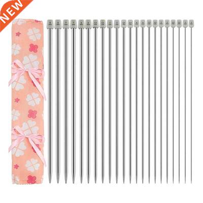 36Pcs Bamboo Knttng Needle Sets, Round Head Knttng Needl