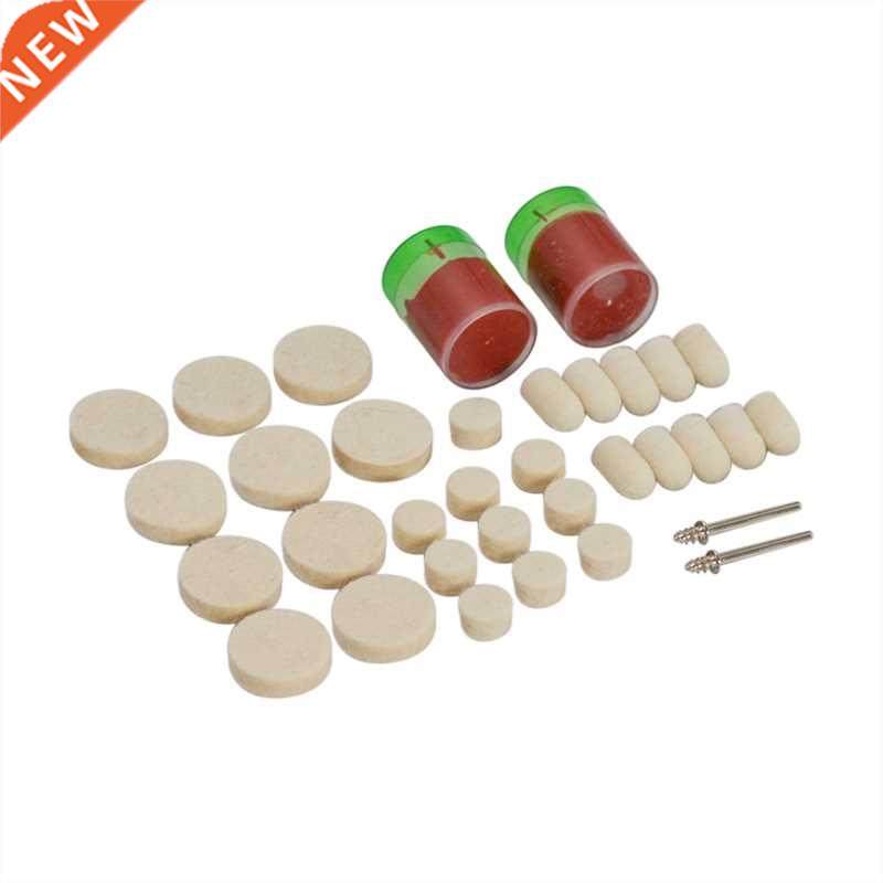 4Pcs/Set 1/8inch Soft Felt Polishing Buffing Burr Wheel Kit