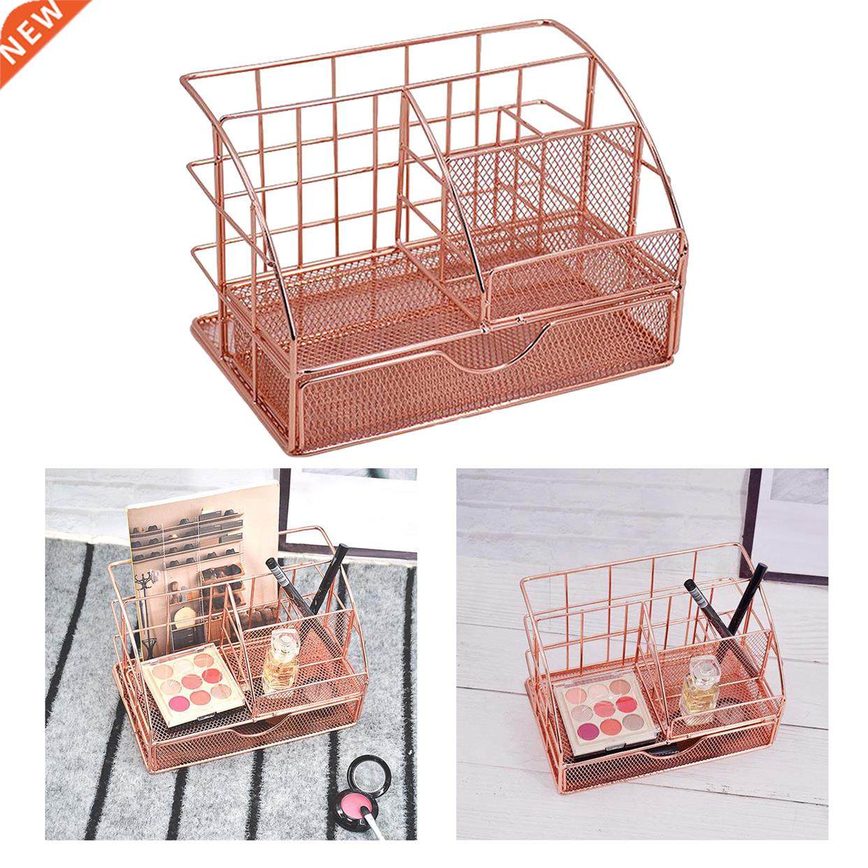 Multi-function Wrought Iron Pen Pencil Holder Office Desk St