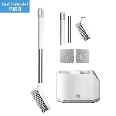 For Bathroom Ergonomic TPR Bristles Cleaning Tool 2 In 1 Wit