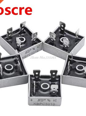 5Pcs 50A KBPC5010 1000V Metal Case Single Phases Diode Bridg