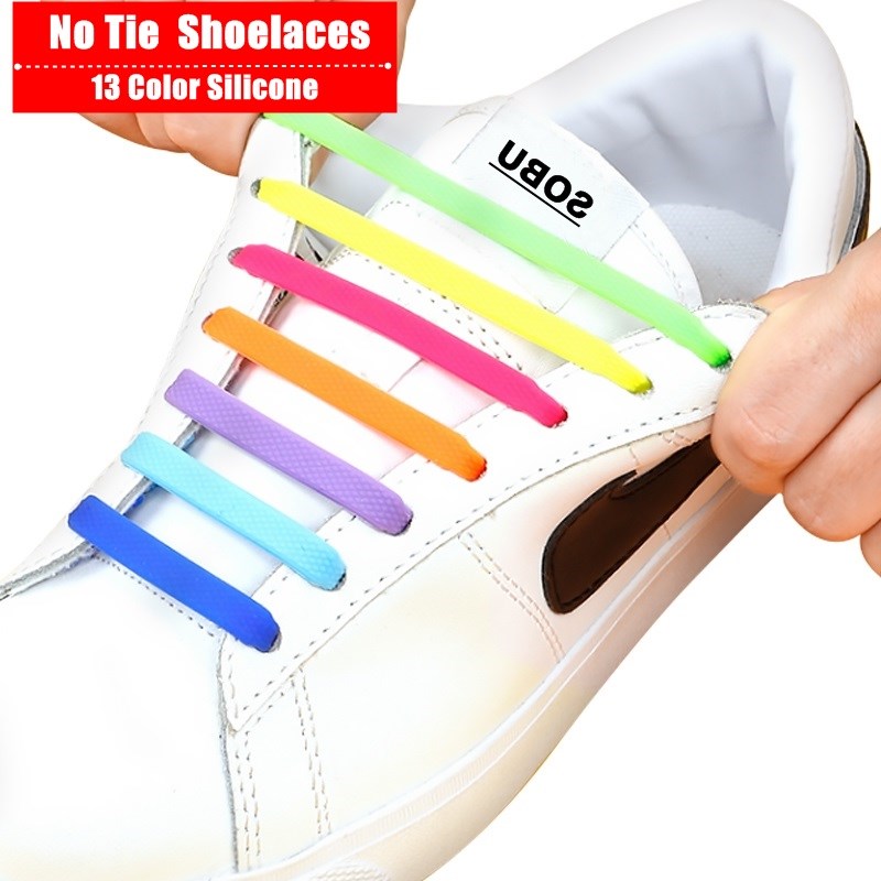 16Pcs/Set Silicone Elastic Shoelaces Elastic Shoe Laces Spec