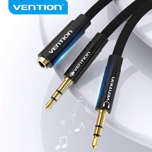 Vention .5mm Female to Male .5mm Aux Mic Aduio Y Splitter