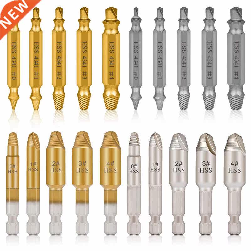 20 Pcs Daed Stripped Screw Extractor Set for Broken Screw Ti