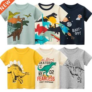 Children Clothes Summer Short Sleeve T Shirt Kids Boy Dinos
