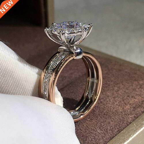 Huitan Classic 4 Claws Design Bridal Engagement Wedding Ring