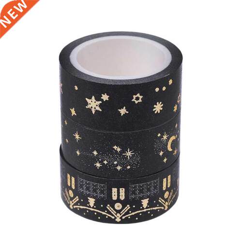 Black Moon Stars Paper Sticky Adhesive Sticker Decorative Wa