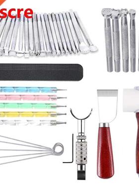 44PCS Leather Stamping Tools - Swivel Knife, Leather Working