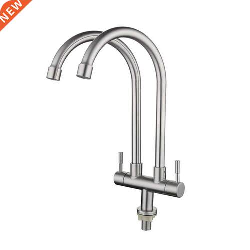 304 Stainless Steel Double Dragon Dual Water Tap Kitchen Fau
