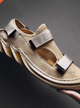 Breathable Mens sandals Casual Shoes Retro All-round slip on