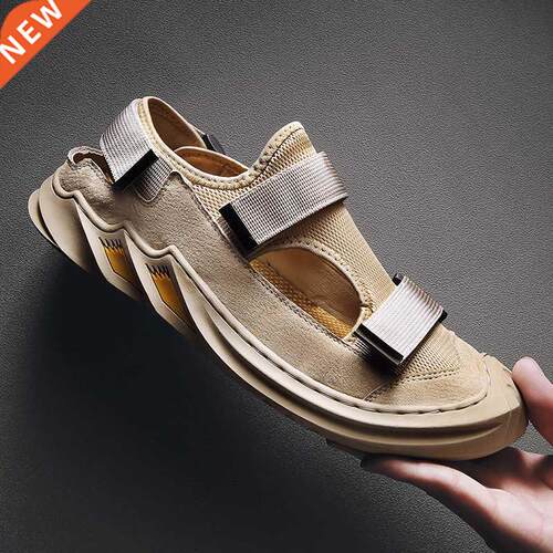 Breathable Mens sandals Casual Shoes Retro All-round slip on