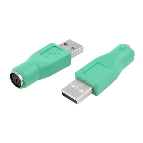 2 Pcs USB 2.0 Male to PS/2 Female Mouse Keyboard Adapter Con
