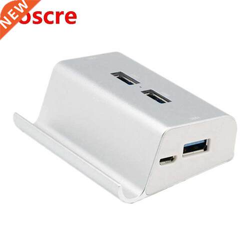 4 in 1 Hub Mobile Phone Holder USB+Type-C+Micro-USB Hub USB