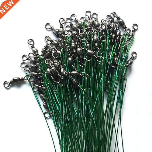 20Pcs Steel Wire Leader With Swivel Fishing Accessory 4 Colo