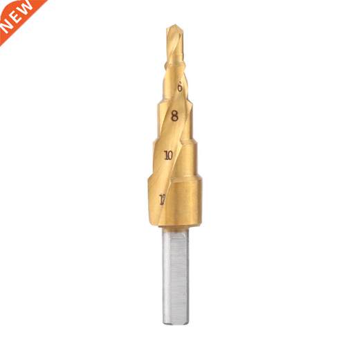 HSS Step Drill Bit 4mm-12mm Spiral Flute Triangular Shank Dr