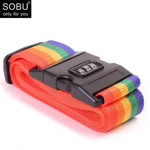 Travel Luggage Strap Adjustable Password Lock Packing Belt B