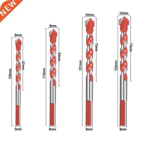 4pcs/set 6-12mm Electric Tools Diamond Drill Bit Hammer Conc