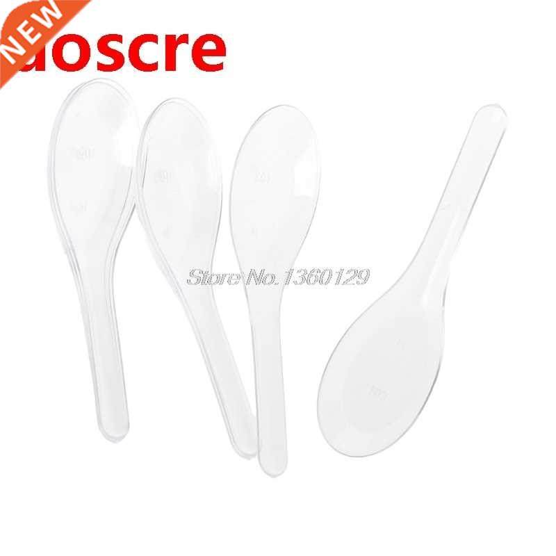 100pcs Plastic Disposable Spoons Ice Cream Dessert Serving T