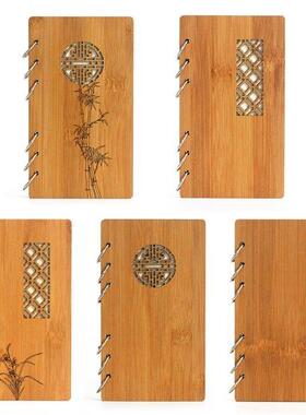 Wooden Refillable Journal Writing Notebook Diary Bound Daily