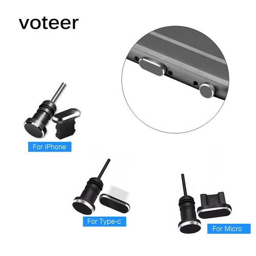 Voteer Metal duSt  MiCro SB  C Charging port earphone jaCk r