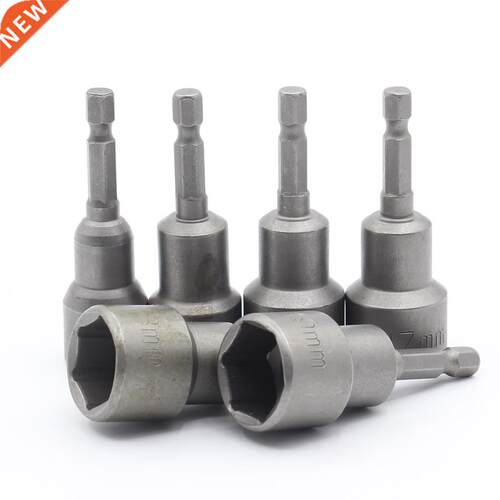 6Pc 14mm-19mm Hex Socket Strong Magnetic Nut Driver Set Dril
