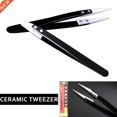 Ceramic Tips Tweezers Handle Straight Aimed Tweezers For Coi