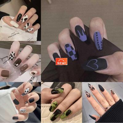 24/Pcs DIY Fake Nails French Finger Nail Art False