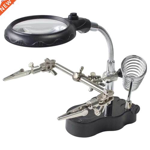 LED Light Soldering Iron Stand Holder Station Clamp Clip Hel