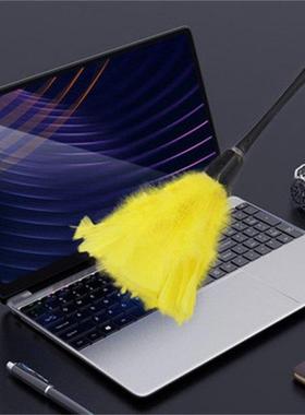 1PC Turkey Feather Duster Corful Anti-static Plastic Handl