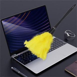 1PC Turkey Feather Duster Corful Anti-static Plastic Handl