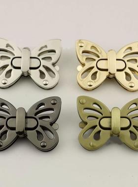Metal Butterfly Turn Lock Buckle Twist Lock Clasp For Leathe
