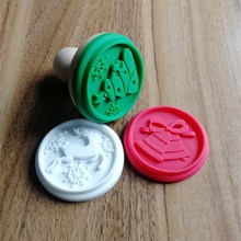 Christmas 1Set Silicone DIY Cookie Stamp Fondant Mold Biscui