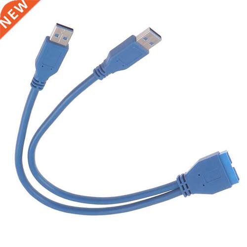 Hot sale Dual 2 Port USB 3.0 Type A Male to 20 Pin Mboa