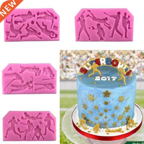 1PC Silicone Mould Football Design Form Cake Decorating