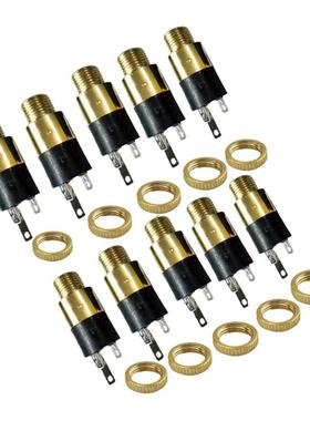 10PCS 3.5mm 1/8inch Female Stereo Panel Mount Jack Solder Co