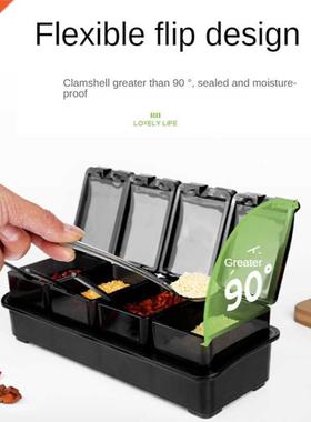 94PC 4 Piece Seasoning Rack Spice Pots Storage Container Con