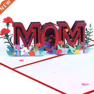 MOM Mother's Day 3D Popup Card - For Wfe, Sster, Grandma