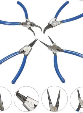 4pcs 6		 Circlip Plier Internal Straight Bent Tips Pli