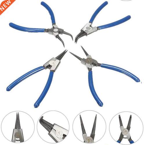 4pcs 6		 Circlip Plier Internal Straight Bent Tips Pli