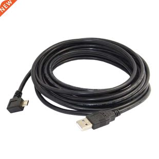 Male Charge Data 2.0 USB Micro Degree Angled Left