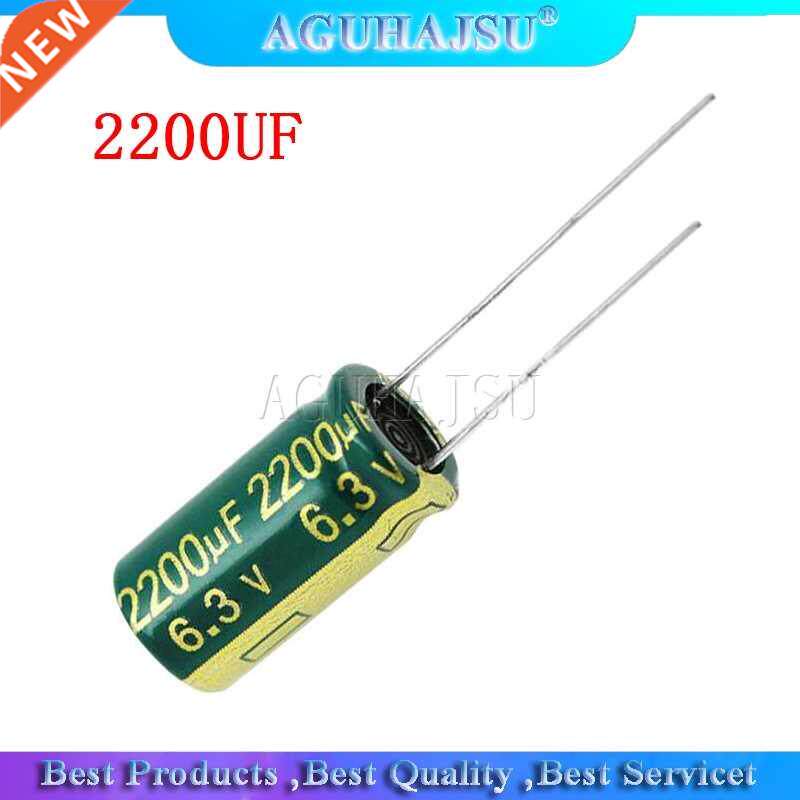 10pcs Aluminum electrolytic capacitor 2200uF 6.3V 10*20 Elec