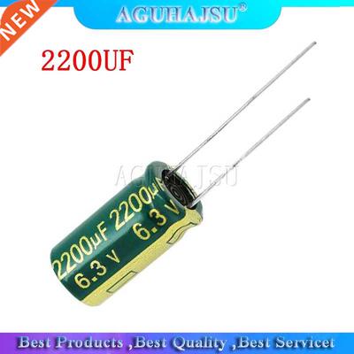 10pcs Aluminum electrolytic capacitor 2200uF 6.3V 10*20 Elec